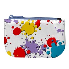 Paint Splash Rainbow Star Large Coin Purse