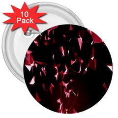 Lying Red Triangle Particles Dark Motion 3  Buttons (10 Pack) 