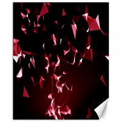 Lying Red Triangle Particles Dark Motion Canvas 16  X 20   by Mariart