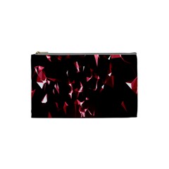 Lying Red Triangle Particles Dark Motion Cosmetic Bag (small) 