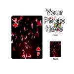 Lying Red Triangle Particles Dark Motion Playing Cards 54 (Mini)  Front - Heart4