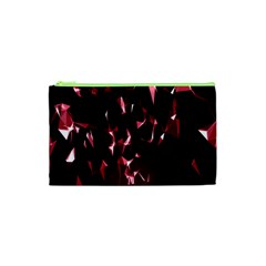 Lying Red Triangle Particles Dark Motion Cosmetic Bag (xs) by Mariart