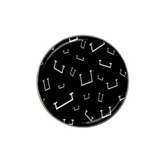 Pit White Black Sign Pattern Hat Clip Ball Marker by Mariart