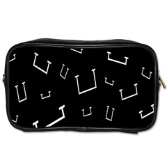 Pit White Black Sign Pattern Toiletries Bags