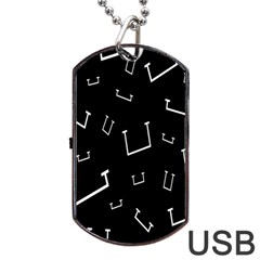 Pit White Black Sign Pattern Dog Tag Usb Flash (two Sides)