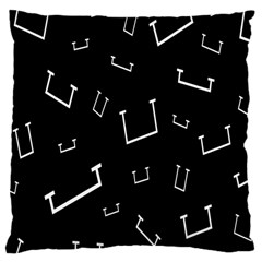Pit White Black Sign Pattern Large Cushion Case (two Sides)