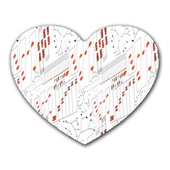 Musical Scales Note Heart Mousepads by Mariart