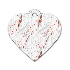 Musical Scales Note Dog Tag Heart (one Side) by Mariart