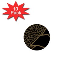 Polka Spot Grey Black 1  Mini Buttons (10 Pack) 