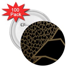 Polka Spot Grey Black 2 25  Buttons (100 Pack) 
