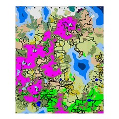 Painting Map Pink Green Blue Street Shower Curtain 60  X 72  (medium) 