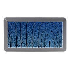 Forest Tree Night Blue Black Man Memory Card Reader (mini)