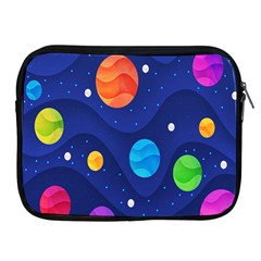 Planet Space Moon Galaxy Sky Blue Polka Apple Ipad 2/3/4 Zipper Cases by Mariart