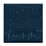 Rain Hill Tree Waves Sky Water Tile Coasters Front