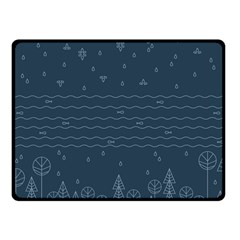 Rain Hill Tree Waves Sky Water Fleece Blanket (small) by Mariart