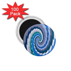 Psycho Hole Chevron Wave Seamless 1 75  Magnets (100 Pack) 