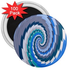 Psycho Hole Chevron Wave Seamless 3  Magnets (100 Pack)