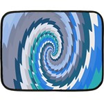 Psycho Hole Chevron Wave Seamless Double Sided Fleece Blanket (Mini)  35 x27  Blanket Back