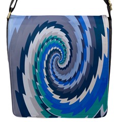 Psycho Hole Chevron Wave Seamless Flap Messenger Bag (s) by Mariart