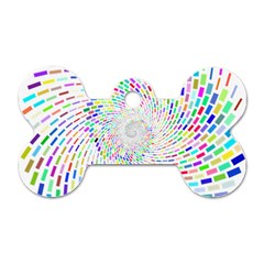 Prismatic Abstract Rainbow Dog Tag Bone (two Sides) by Mariart