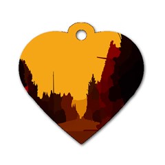 Road Trees Stop Light Richmond Ace Dog Tag Heart (two Sides) by Mariart