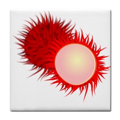 Rambutan Fruit Red Sweet Tile Coasters by Mariart