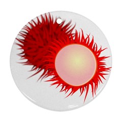 Rambutan Fruit Red Sweet Ornament (round)