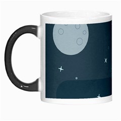 Space Pelanet Galaxy Comet Star Sky Blue Morph Mugs