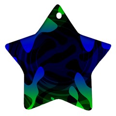 Spectrum Sputnik Space Blue Green Ornament (star)