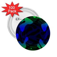 Spectrum Sputnik Space Blue Green 2 25  Buttons (100 Pack) 