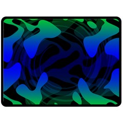 Spectrum Sputnik Space Blue Green Fleece Blanket (large)  by Mariart