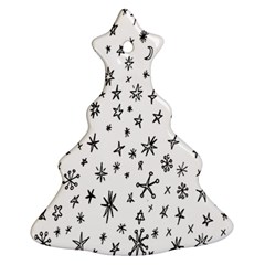 Star Doodle Christmas Tree Ornament (two Sides)