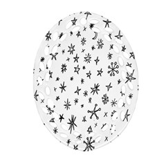 Star Doodle Ornament (oval Filigree) by Mariart