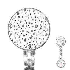 Star Doodle Stainless Steel Nurses Watch