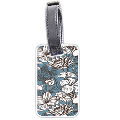 Star Flower Grey Blue Beauty Sexy Luggage Tags (one Side) 