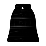 Stripes Black White Minimalist Line Ornament (Bell) Front