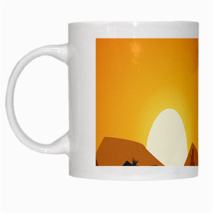 Sunset Natural Sky White Mugs