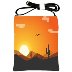 Sunset Natural Sky Shoulder Sling Bags by Mariart