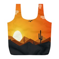 Sunset Natural Sky Full Print Recycle Bags (l)  by Mariart