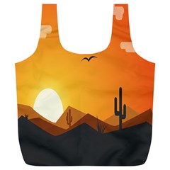 Sunset Natural Sky Full Print Recycle Bags (l) 