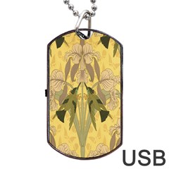 Art Nouveau Dog Tag Usb Flash (one Side) by NouveauDesign