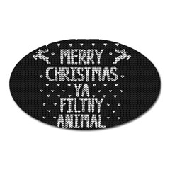 Ugly Christmas Sweater Oval Magnet by Valentinaart