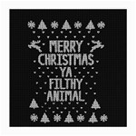 Ugly Christmas Sweater Medium Glasses Cloth Front