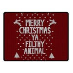 Ugly Christmas Sweater Double Sided Fleece Blanket (Small)  45 x34  Blanket Front