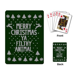 Ugly Christmas Sweater Playing Card by Valentinaart