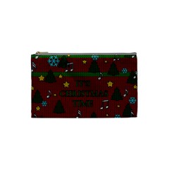 Ugly Christmas Sweater Cosmetic Bag (Small) 