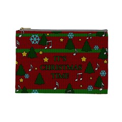 Ugly Christmas Sweater Cosmetic Bag (large)  by Valentinaart