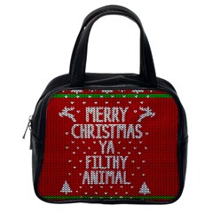 Ugly Christmas Sweater Classic Handbags (one Side) by Valentinaart