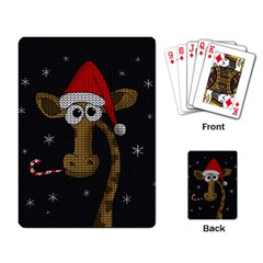 Christmas Giraffe  Playing Card