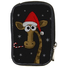 Christmas Giraffe  Compact Camera Cases by Valentinaart